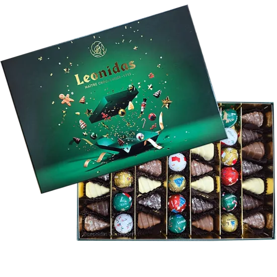 Leonidas Christmasbox Green L Leonidas Christmasbox Green L