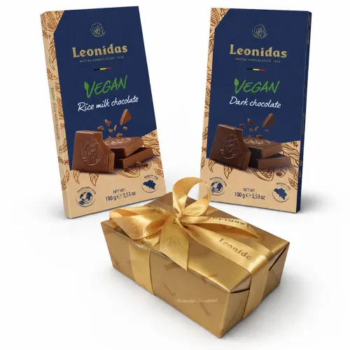 Veganes Geschenkset – Pralinen & Schokoladentafeln